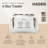 Haden Dorset 4 Slice Wide Slot Stainless Steel Toaster, Ivory & Chrome