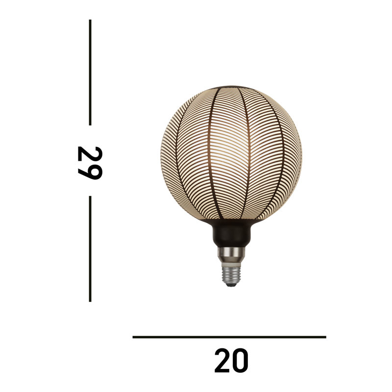 4W E27 Dimmable LED Globe Light Bulb Black