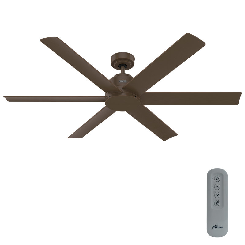 Hunter 60 inch Kennicott ENERGY STAR® Damp Rated Ceiling Fan and Handheld Remote