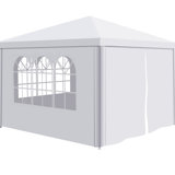 Outdoor Party Gazebo 10x10 Ft - With Hook & Loop Fastener Sidewalls For Easy Setup Canopy With Transparent Windows Good Ventilation View