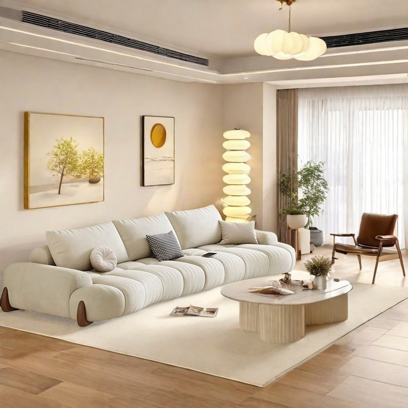 Canapé moderne simple, H 34,25 po x l 122,05 po x P 43,31 po