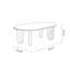 Table basse ovale en bois manufacturé blanc massif-1559770197