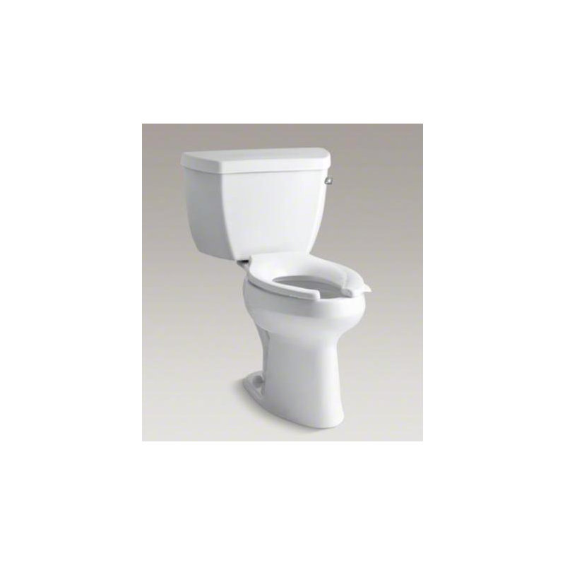 Highline Classic Comfort Height 2 Piece Elongated 1.0 GPF Toilet with Pressure Flush Technology, Right-Hand, No, White