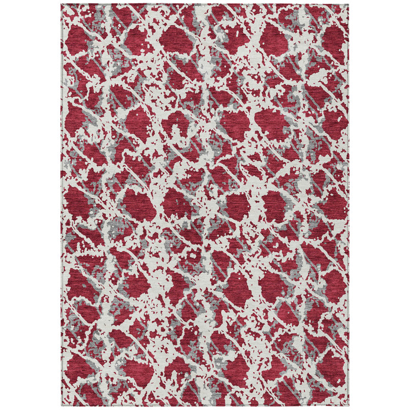 Aquaisha Abstract Indoor / Outdoor Rug, Rectangle 2'6" x 3'10"