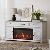 68 Inch TV Stand with 36" Electric Fireplace