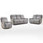 Ensemble de salon inclinable manuel 3 pièces en chenille moderne-1542321561