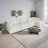 Modern Chenille Loveseat Sofa Couch With Ottoman-506217864-506217868