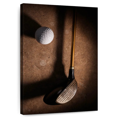 Shadowy Golf Ball And Club