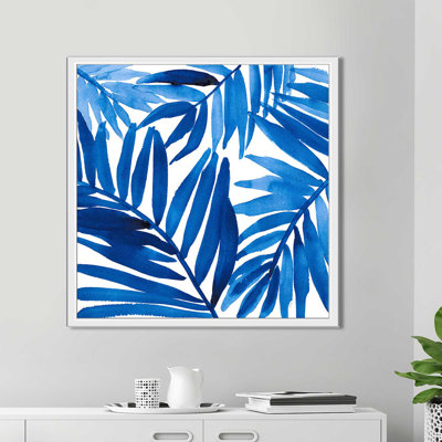«Blue Palm Design I», reproduction de peinture à l'aquarelle