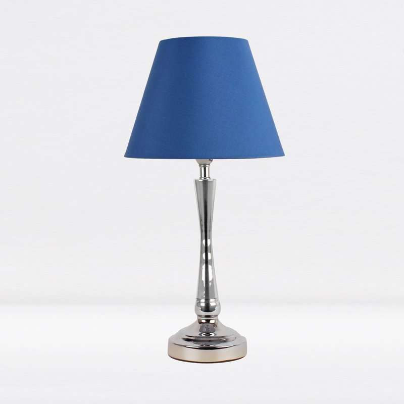 Avonmore Metal Lamp, Antique Brass, Blue