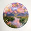 "Mountain Stream", horloge murale en verre-1910798924