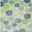 Tapis intérieur / extérieur lavable 10 pi x 14 pi bleu lime et ivoire