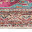 Machine Washable Teal Pink Contemporary Maximalist Distressed Living Room Area Rug-81847328