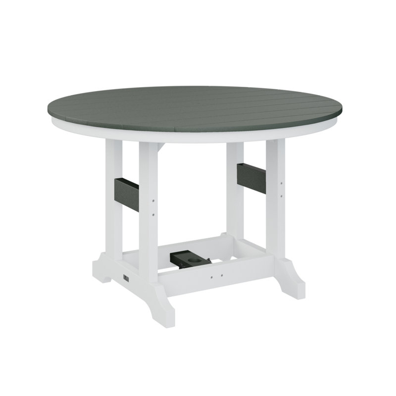Table de salle à manger berlinoise Berlin, Gris côtier, H 30,87 po x l 48 po x P 48 po