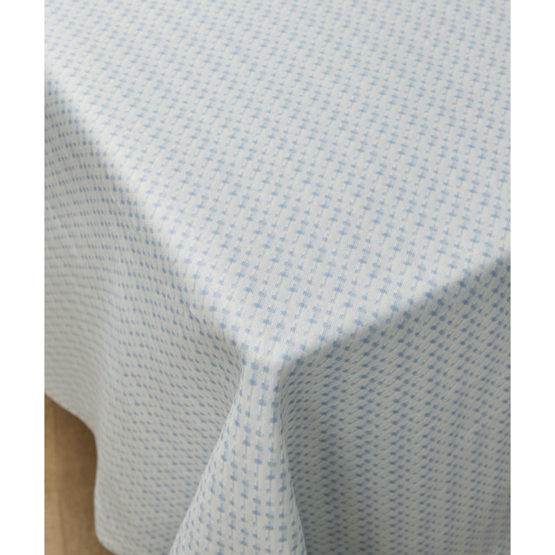 Abruzzo Geometric Tablecloth, 70" W x 108" L, Blue