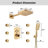 4-Function Wall Mounted Thermostatic Complete Shower System with 6 Body Jets and Rough-in Valve-106263819