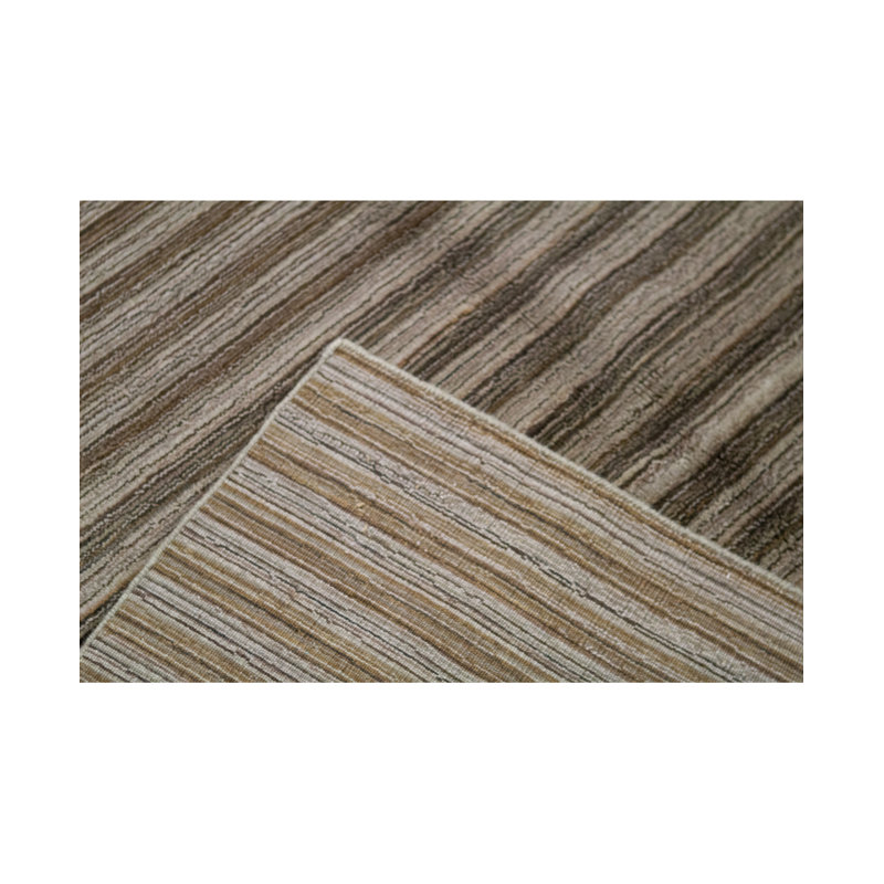 Wool Striped Area Rug in Brown