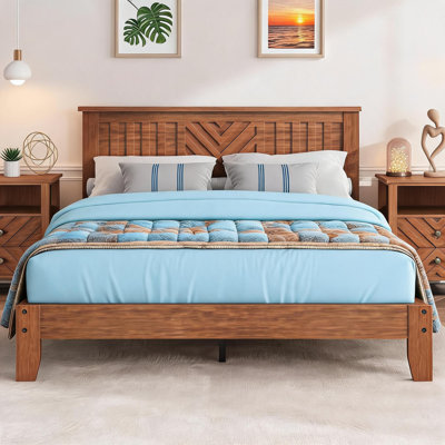 Cadre de lit plateforme, rangement sous le lit de 19,8 cm