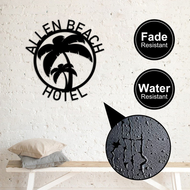 Enseigne de monogramme personnalisée Beach House