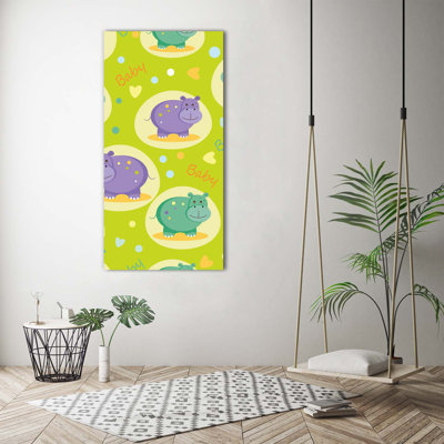 Hippos - Wrapped Canvas Print