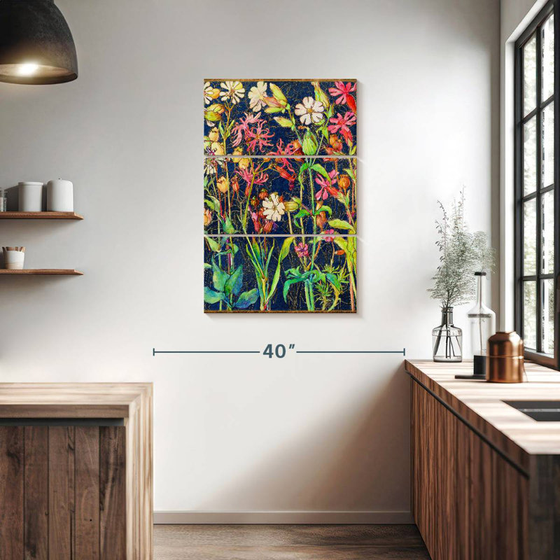 Fleur sauvage commune, H 38 po x l 24 po