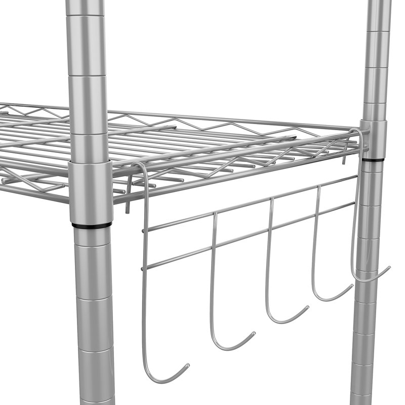 Eitan 54 cm W 6-Tier Steel Shelving Unit, Silver