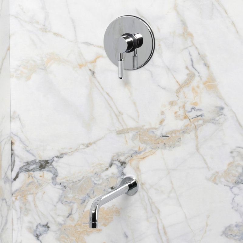 Robinet de bain à pression équilibrée Kingston Brass Vérone à poignée unique, Polished Chrome