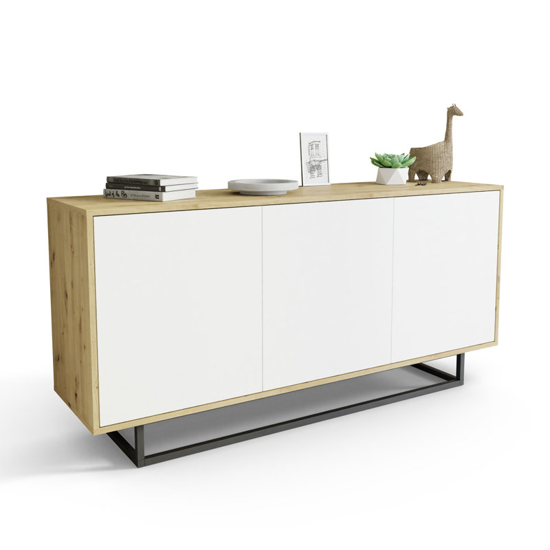 Morgandale 154cm W Chest of Drawers, Brown/White