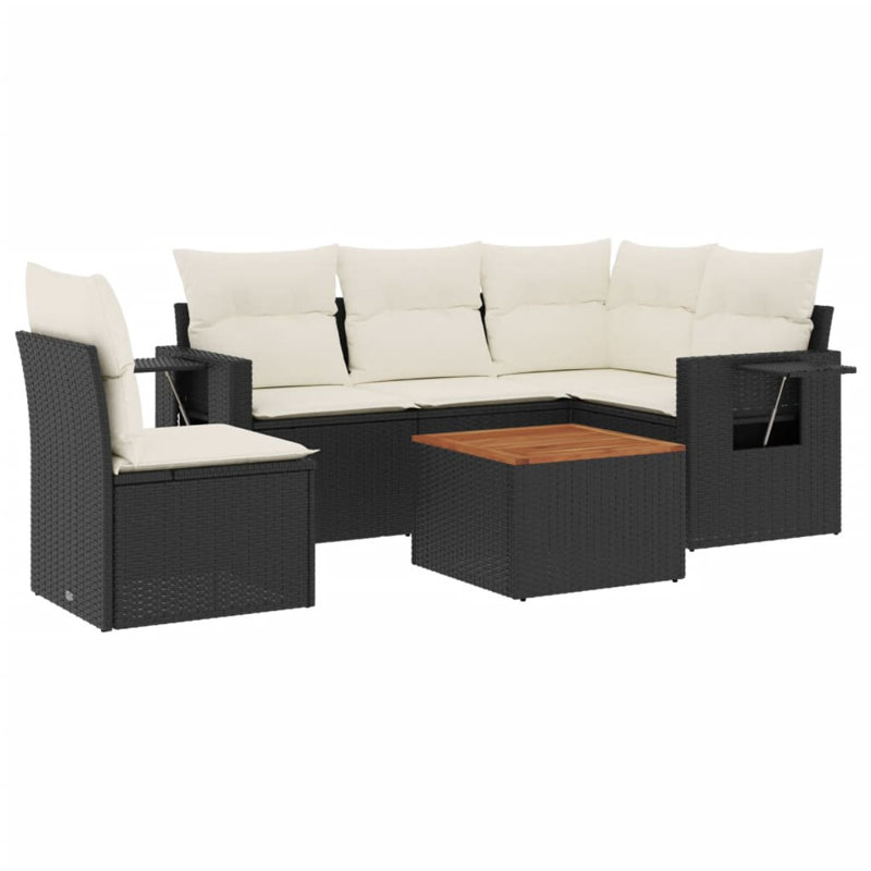 Vidaxl Garden Sofa Set Black