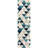 Rubino Modern Geometric Blue/Gray Easy to Clean Area Rug-2140089921