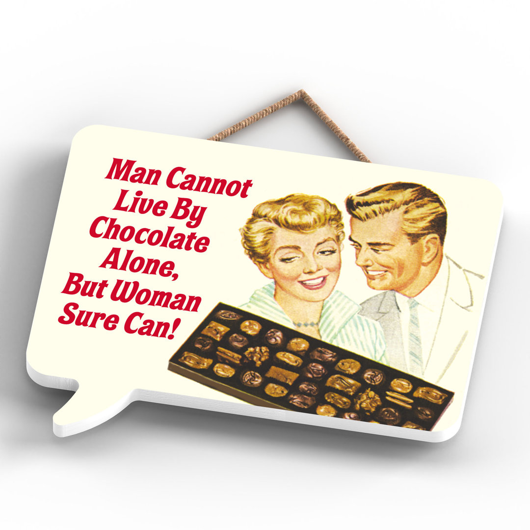 Pinup Man Cannot Live Wall Décor