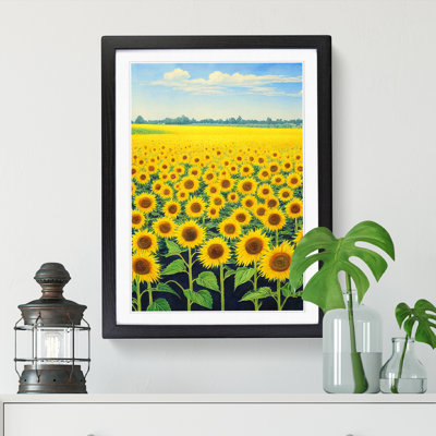 Watercolour Sunflower Field Vol.3 - Single Picture Frame Print