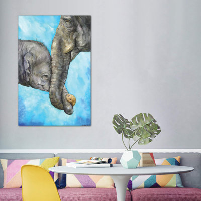 Éléphants - Pure Family, art sur toile