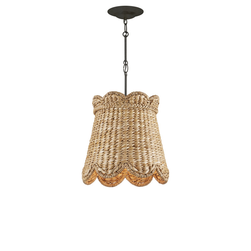 Luminaire suspendu cloche 1 lumière Nata Finnian, H 19 po x l 14,5 po x P 14,5 po