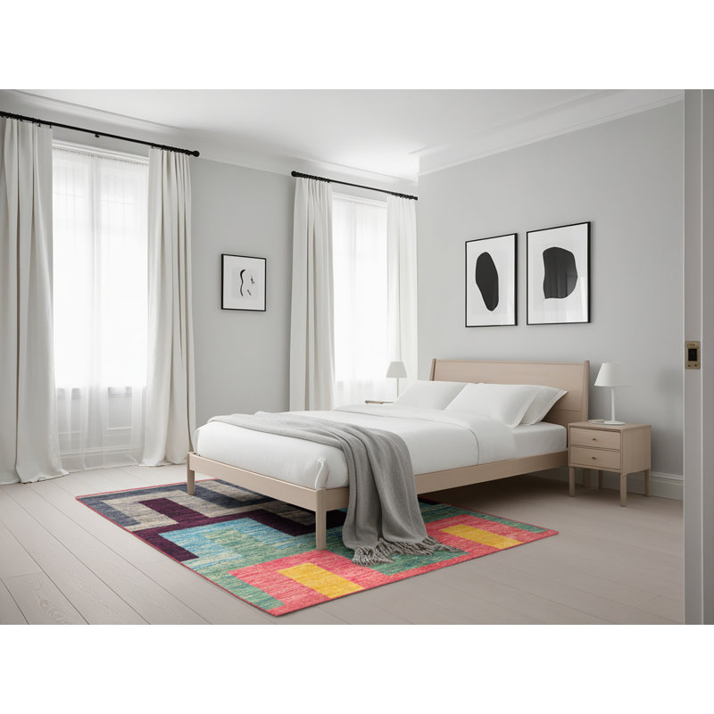 Abstract Indoor Rug, Rectangle 5' x 7'