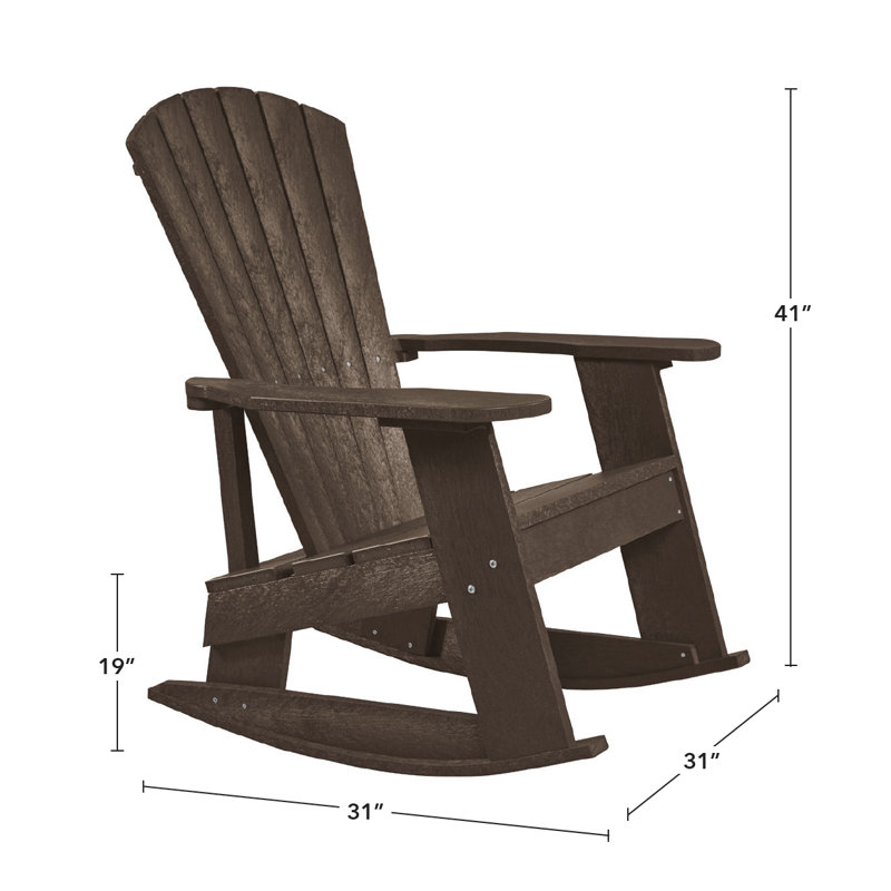 Chaise berçante en plastique Adirondack Captiva, Espresso