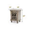 Table de chevet en bois gris antique