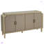 Armoire moderne à 4 portes avec portes décoratives en rotin