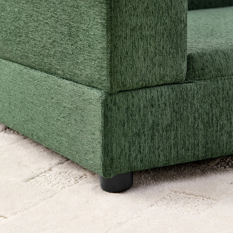 Canapé confortable surdimensionné pour animaux de compagnie de taille moyenne / grande, Vert olive