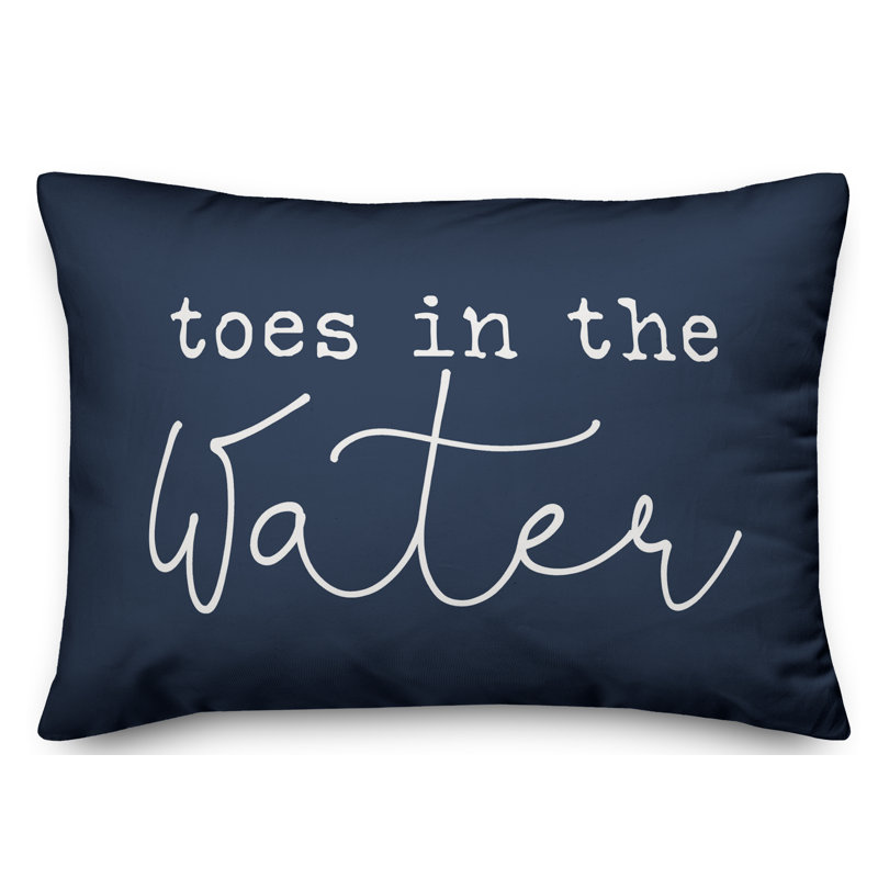 Outdoor Reversible Throw Pillow, Navy