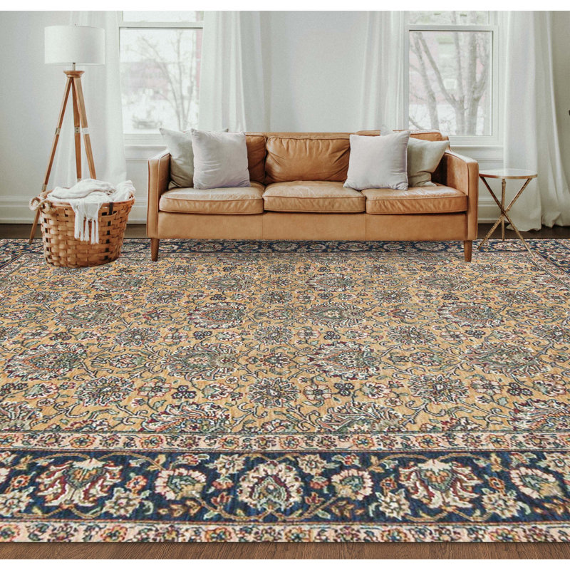 Hand-Knotted High-Quality Gold Area Rug