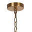 Lustre Barela à 8 lumières à intensité variable, 80 cm de largeur, avec roue de chariot en cristal et finition cuivre, pour salle à manger.