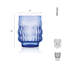 Mikasa Waves Stacking Double Old Fashioned Glasses, Set Of 4, 12.5 Ounce