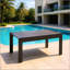 Table basse de patio durable en aluminium toutes saisons, rectangle moderne pour l'extérieur-894092613