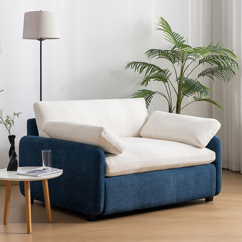 Fauteuil surdimensionné simple, fauteuil d'appoint large et profond, fauteuil rembourré moderne, fauteuil confortable