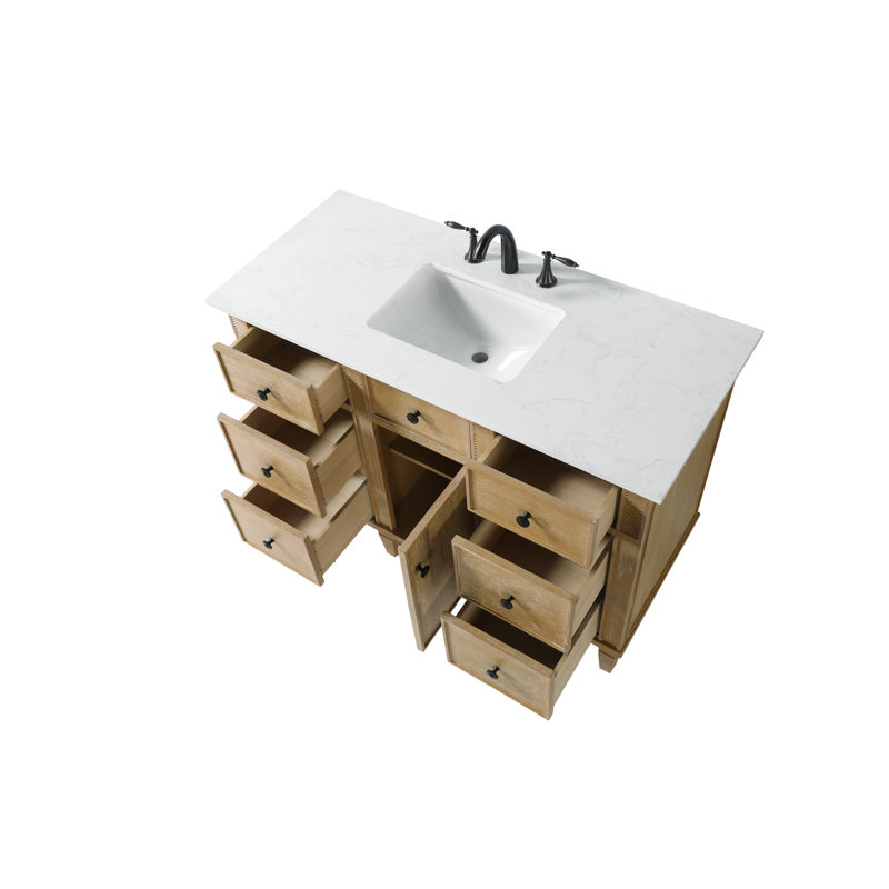 48" Bordeaux Bathroom Vanity, Antique Oak