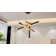 3-Light Wooden Linear Pendant Light Suitable for Living Room Dining Room Kitchen Island Walnut Color 3000K is Dimmable