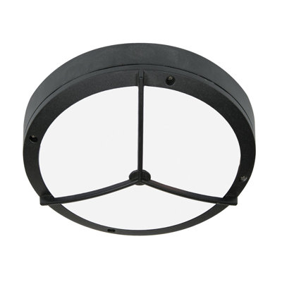 Kleber Black 2 - Bulb Frosted Glass Outdoor Bulkhead Light