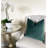Housse de coussin en velours vert uni-108655424-108655430