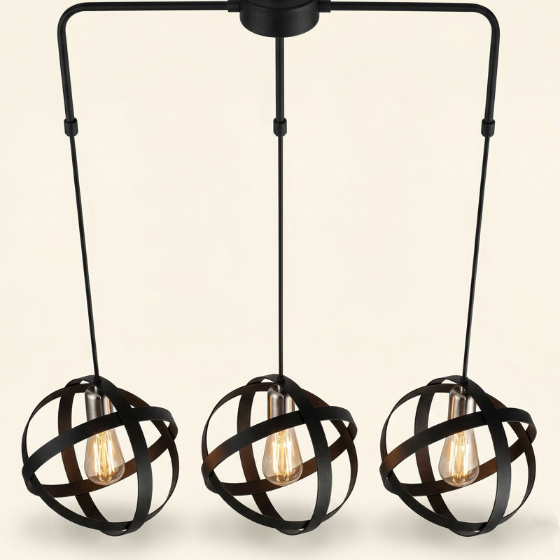 Luminaire suspendu grappe 3 lumières Cassini